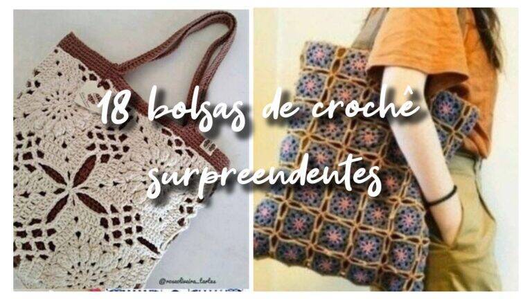 18 Bolsas de Crochê Surpreendentes com Gráfico