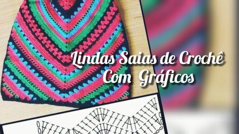 35 Saias de Crochê com Gráficos e Inspirações Lindíssimas