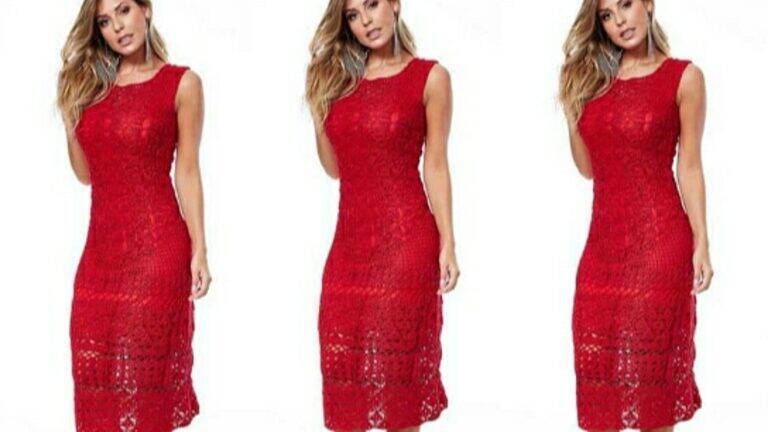 Vestido de Crochê Midi com Linha Anne – Uma peça artesanal que você precisa ter !