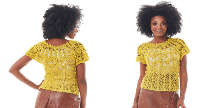 Faça a linda blusa de crochê Mostarda: Receita e gráfico