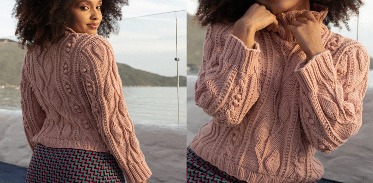 Belíssima blusa de tricô Julieta: Receita e gráfico