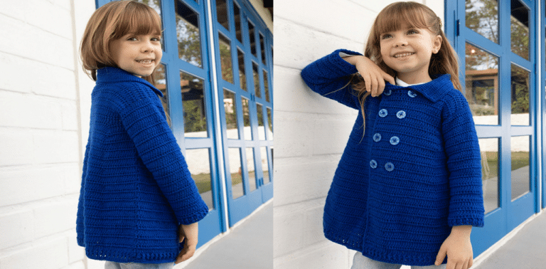 Lindo casaco de crochê Infantil para deixar sua criança quentinha