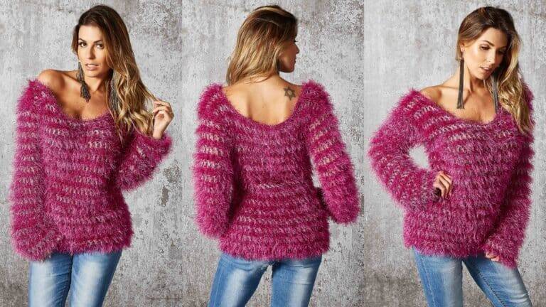 Faça essa linda blusa de crochê Luxo e arrase!