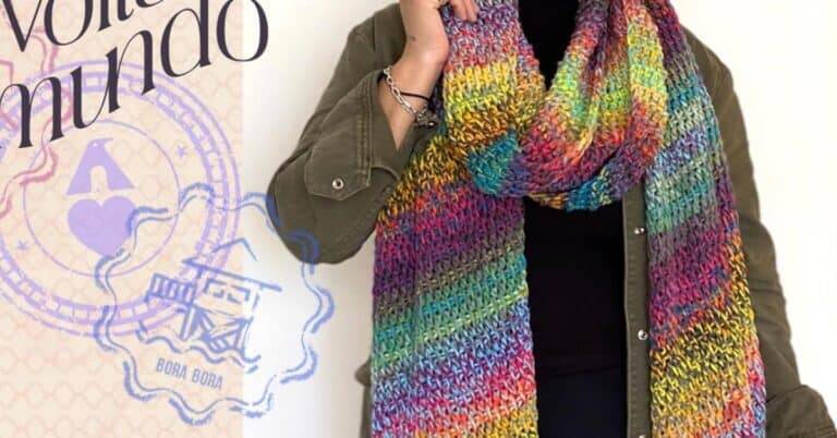 Maxi Cachecol com fio Bora Bora: Uma peça Inigualável pra seu Guarda-Roupa