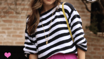 Blusa de tricô listrada, uma ideia perfeita para o dia das mães!