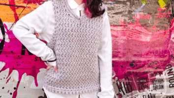 Colete de tricô estilo chunky para o dia das Mães!