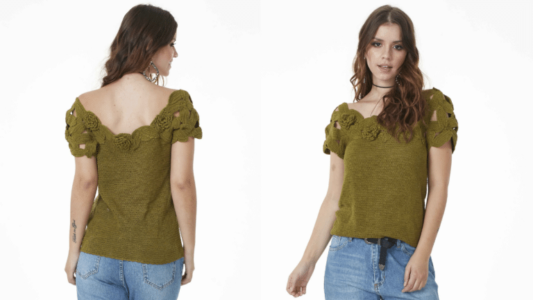 Faça a blusa de Crochê Irlandês com passo a passo
