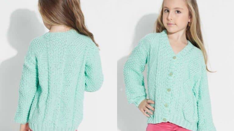 Faça o fofíssimo cardigã de tricô Infantil Candy