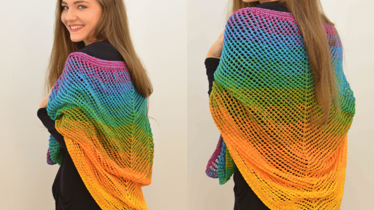 O xale de tricô Prisma vai trazer cor e estilo ao seu look
