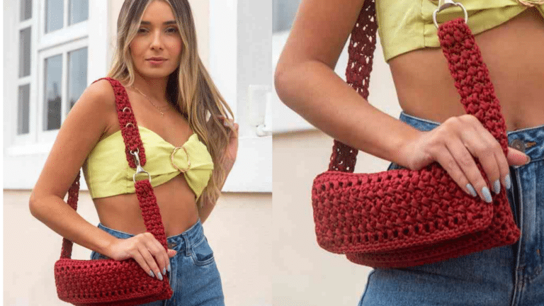 Aprenda a moderna bolsa crochê Pochete: Receita e gráfico