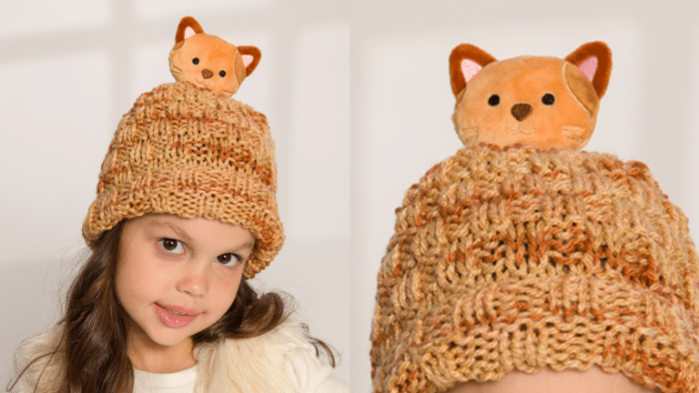 Gorro de tricô Gato Olly: Passo a passo