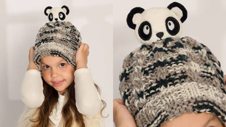 Faça o fofíssimo gorro de tricô Panda