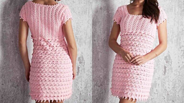 Vestido de crochê Decote Reto: Passo a passo