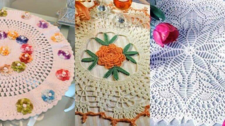 Centrinhos de Mesa Feitos com Linha com Gráficos