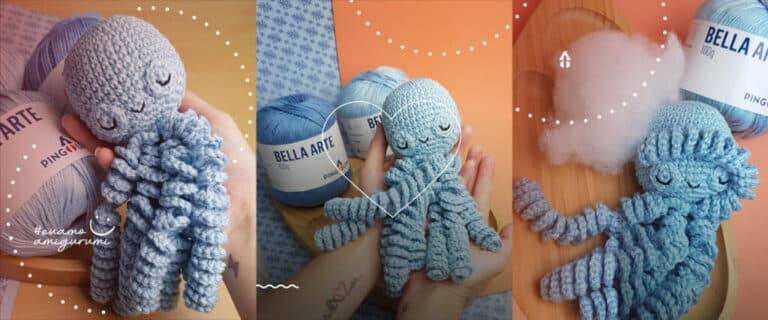 Polvinho de crochê – Amigurumi feito com Bella Arte