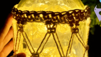 Lanterna decorativa – Decor feito à mão com macramê