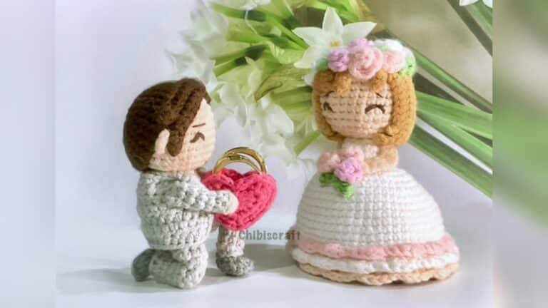 Receita de Amigurumi Casal de Noivos – Bundle Wedding Crochet Pattern