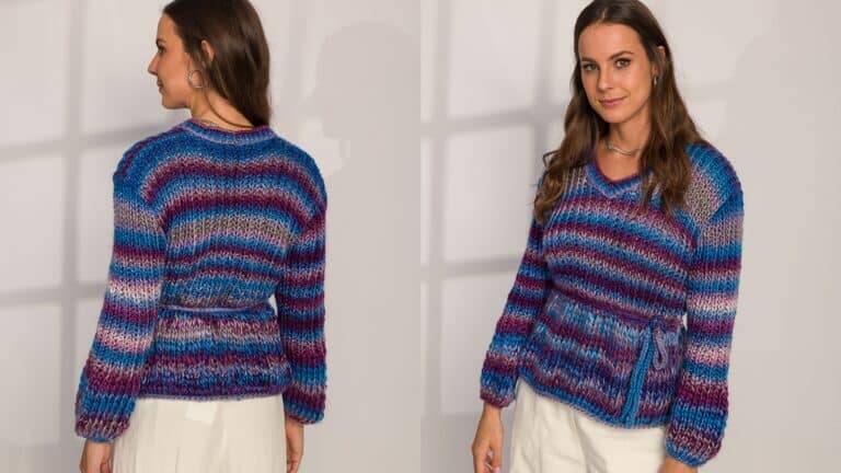 Blusa de tricô Amor Perfeito: Passo a passo
