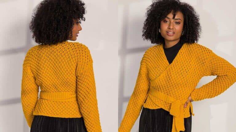 Blusa de tricô Traspassada: Passo a passo