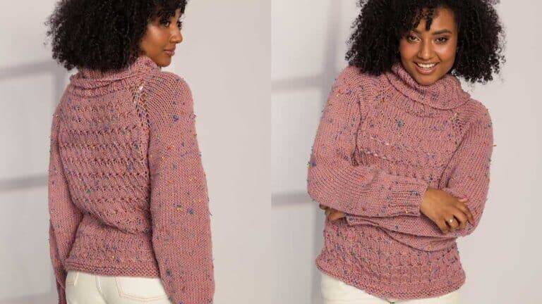 Blusa de tricô Rosa Antigo: Passo a passo