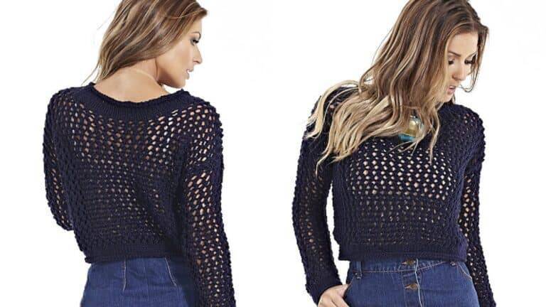 Blusa de Tricô em Ponto Ajurado: Passo a passo