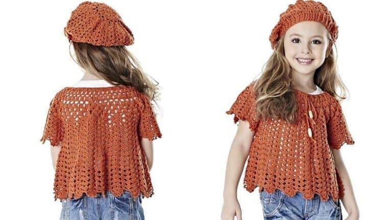 Conjunto de Crochê Infantil Ferrugem: Passo a passo