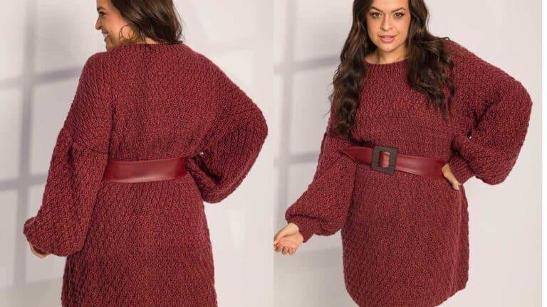 Faça o estiloso Vestido de tricô Magic e arrase