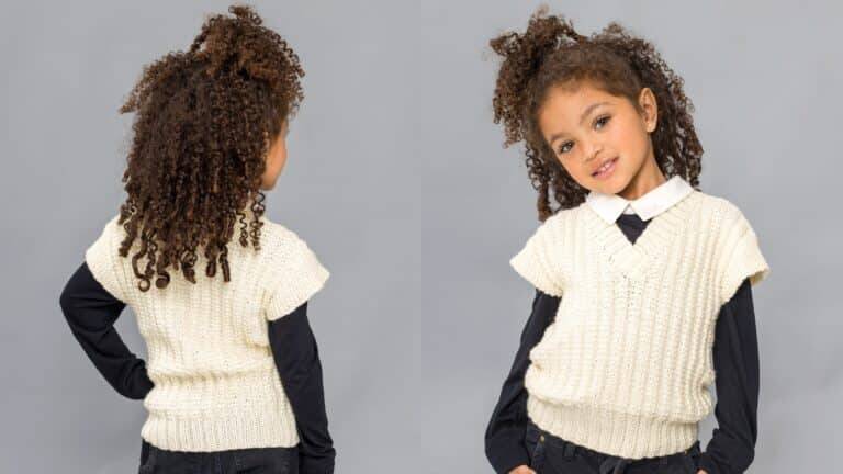 Faça o lindo Colete de tricô Infantil: Receita e gráfico