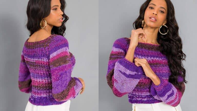 Faça a linda Blusa de tricô Kiss e fique quentinha com muito estilo
