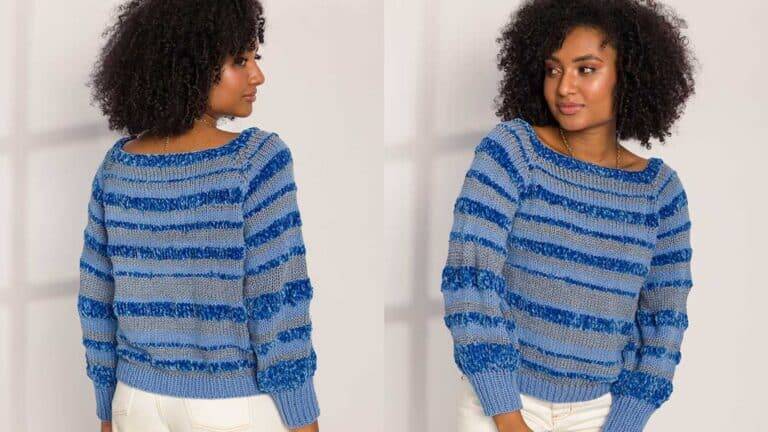 Faça a blusa de tricô Mix com receita e gráfico