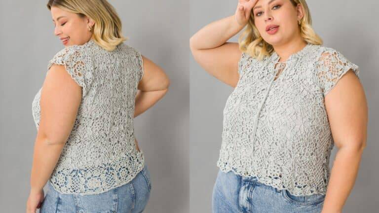 Blusa de crochê Glacial: Aprenda a fazer essa linda peça