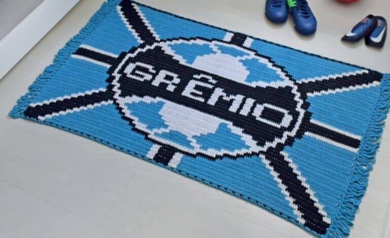 Tapete do Grêmio em crochê: Passo a passo