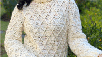 Blusa com losangos – Feito com o fio/Lã NINA