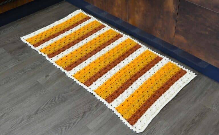 Faça o Tapete de crochê Argila com receita e gráfico