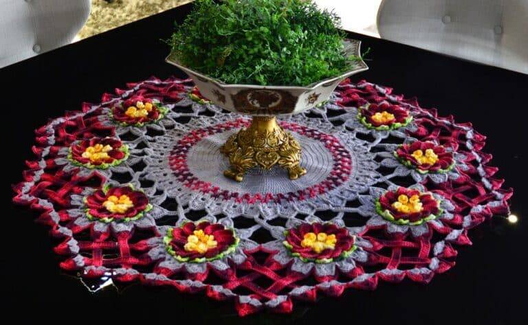 Centro de mesa em crochê Alumínio: Receita e gráfico