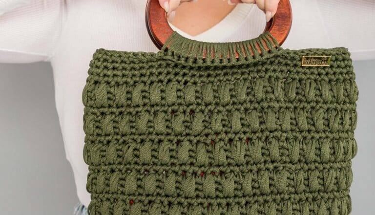 Bolsa de crochê Militar: Receita e gráfico