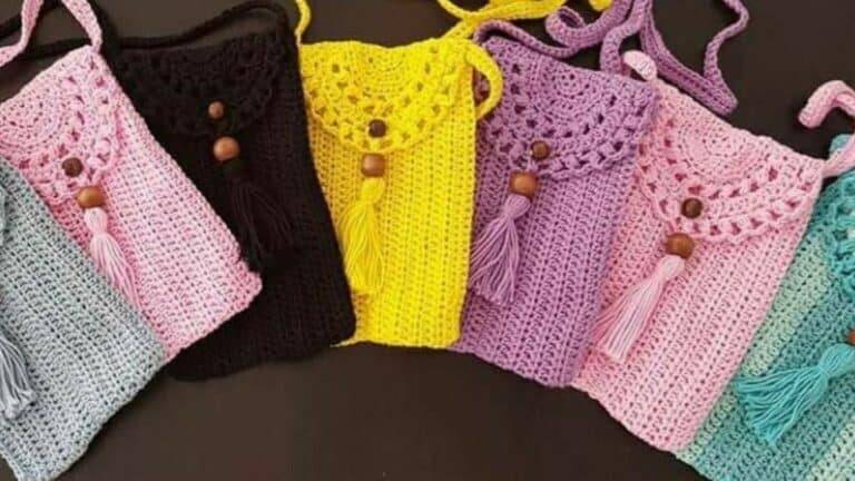 35 Bolsinhas de Crochê Simples para Iniciantes – Aprenda Aqui