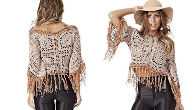 Blusa de crochê Country: Aprenda a fazer essa linda peça