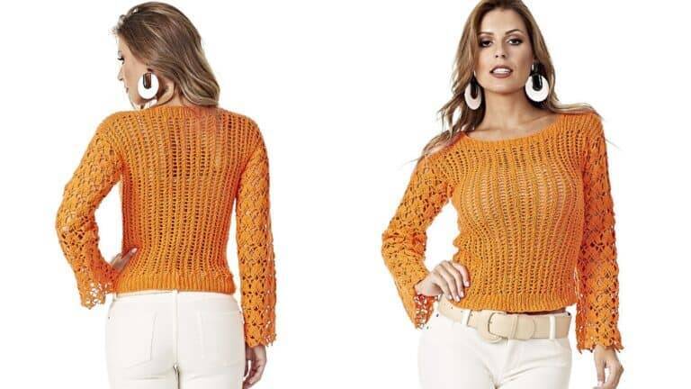 Aprenda a linda: Blusa de Crochê Entardecer