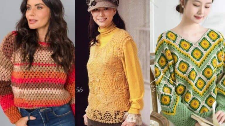 Blusas de Crochê Feminina Moderna com Gráficos para Copiar