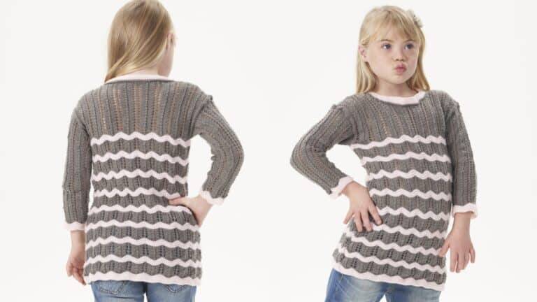 Blusa de tricô Infantil Zigue-Zague: Passo a passo