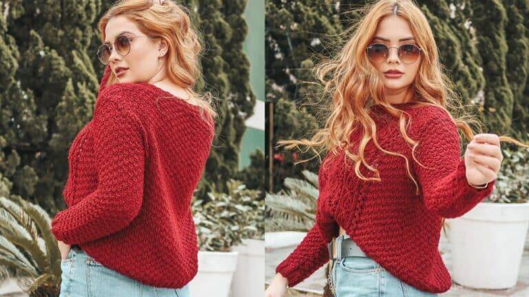 Fique quentinha com a linda Blusa de tricô Rubi