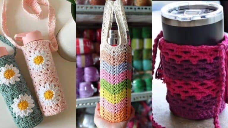 Bolsinhas Porta Garrafas em Crochê Inspirações e Gráfico