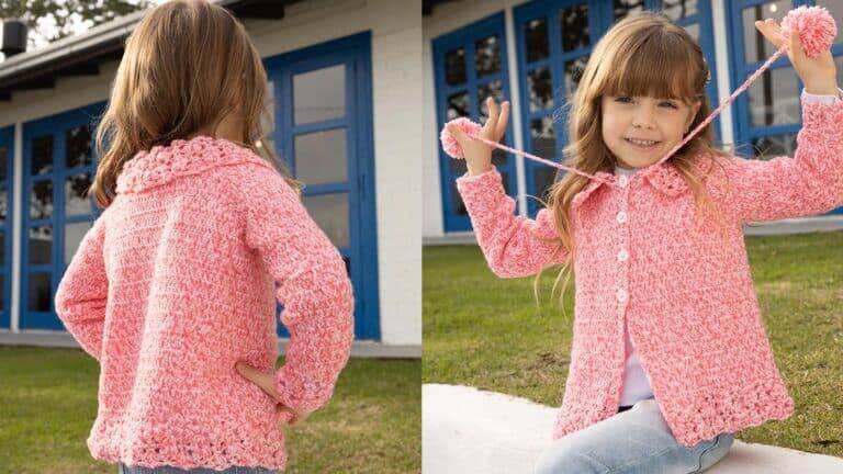 Faça o Fofíssimo Casaco de Crochê Infantil Pompom