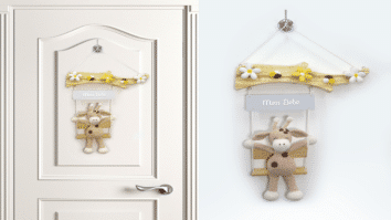 Porta De Crochê Maternidade Girafinha