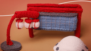 Amigurumi de arquitetura – feito com fio Bella Arte