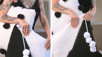 Almofada de crochê - Cisne New Onda