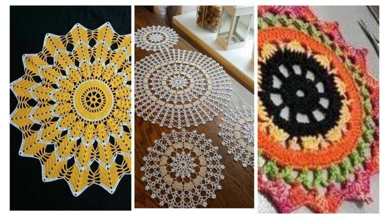 Sousplat de Crochê Fácil: 17 ideias com Gráficos Detalhados