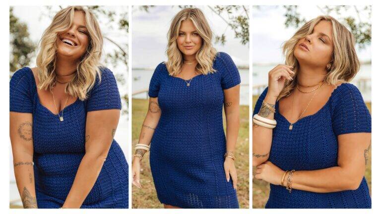Vestido De Crochê Plus Size Jéssica Com Gráficos