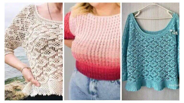 Crochê Plus Size: Blusas e Vestidos de Crochê com Gráfico